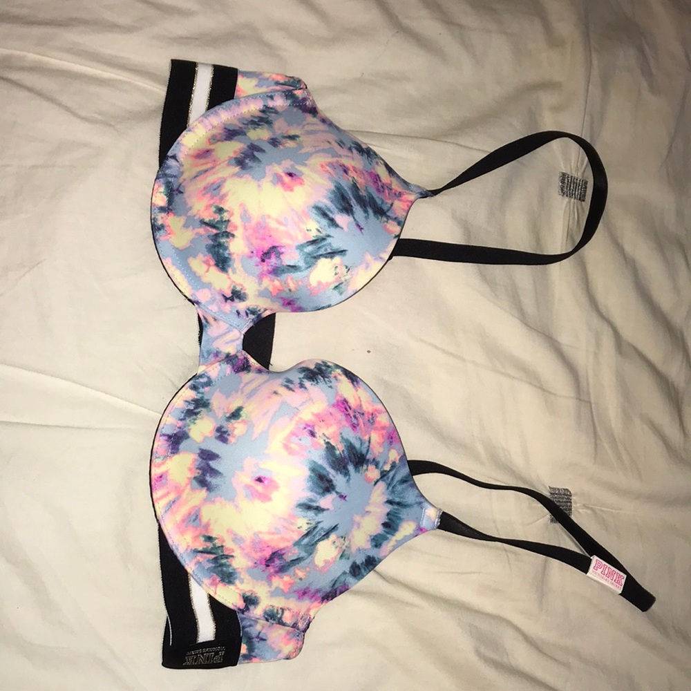 Pink bra. Tie dye. Size 34 B